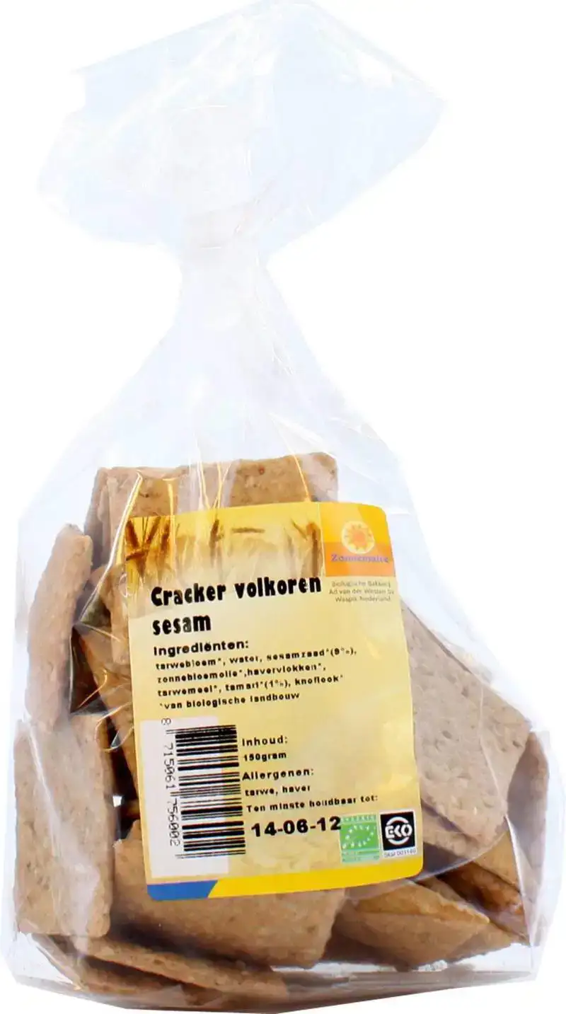 Volkoren sesam crackers