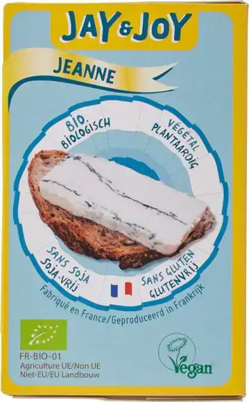 Plantaardig alternatief voor blauwe kaas Jeanne