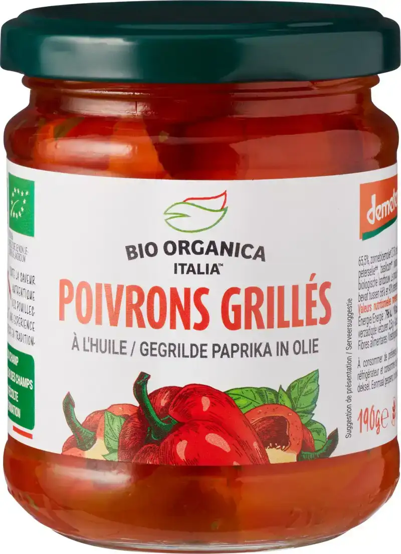 Gegrilde paprika in olie