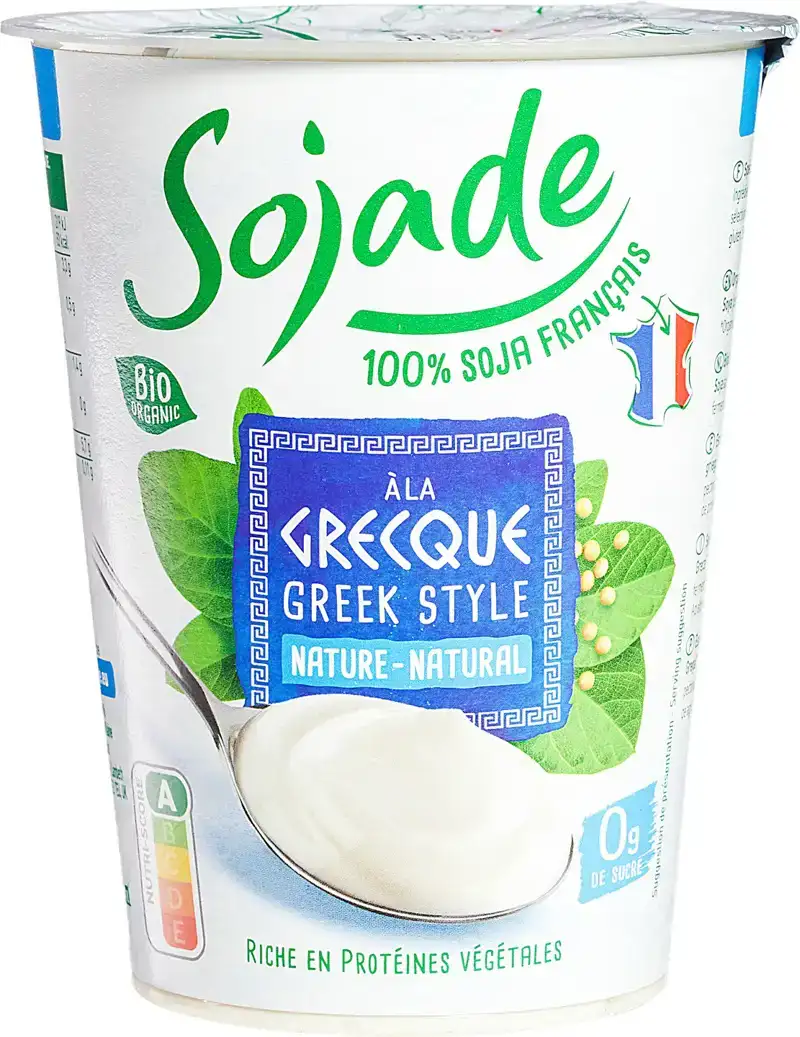 Plantaardige variatie op yoghurt soja - Griekse stijl