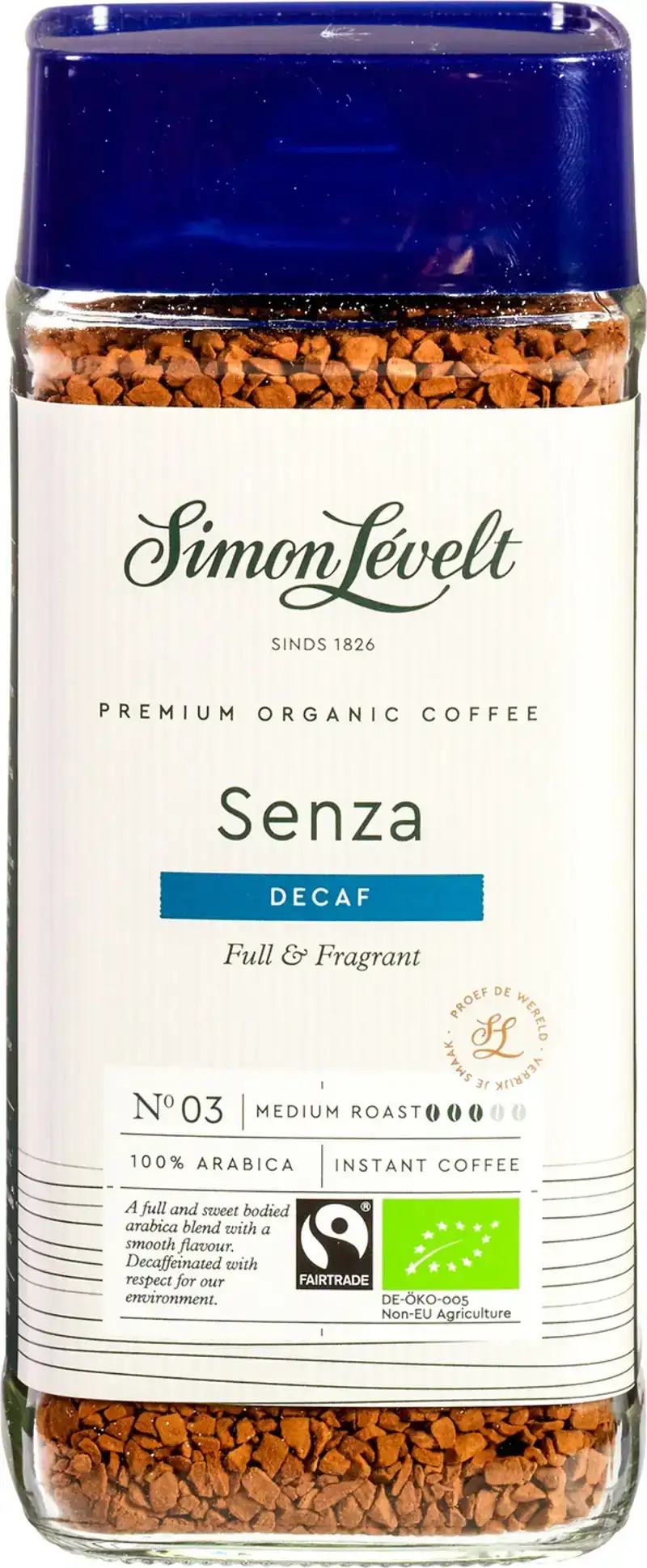 Oploskoffie senza cafeïnevrij