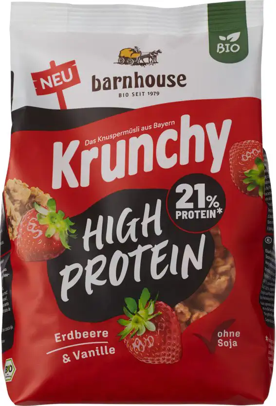 Krunchy high protein aardbei vanille