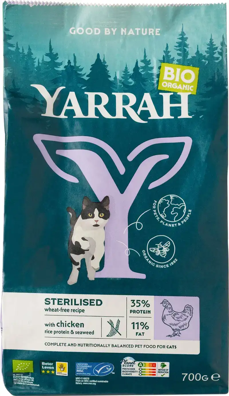 Kattenbrokken tarwevrij voor gesteriliseerde katten