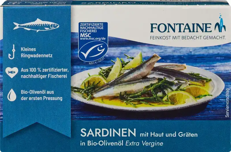 Sardines huid en graten