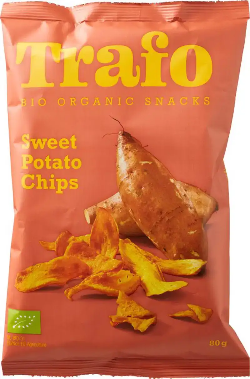 Zoete aardappelchips