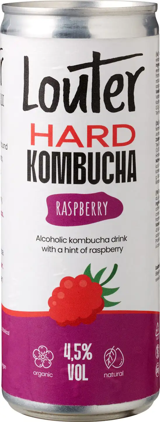 Hard kombucha framboos