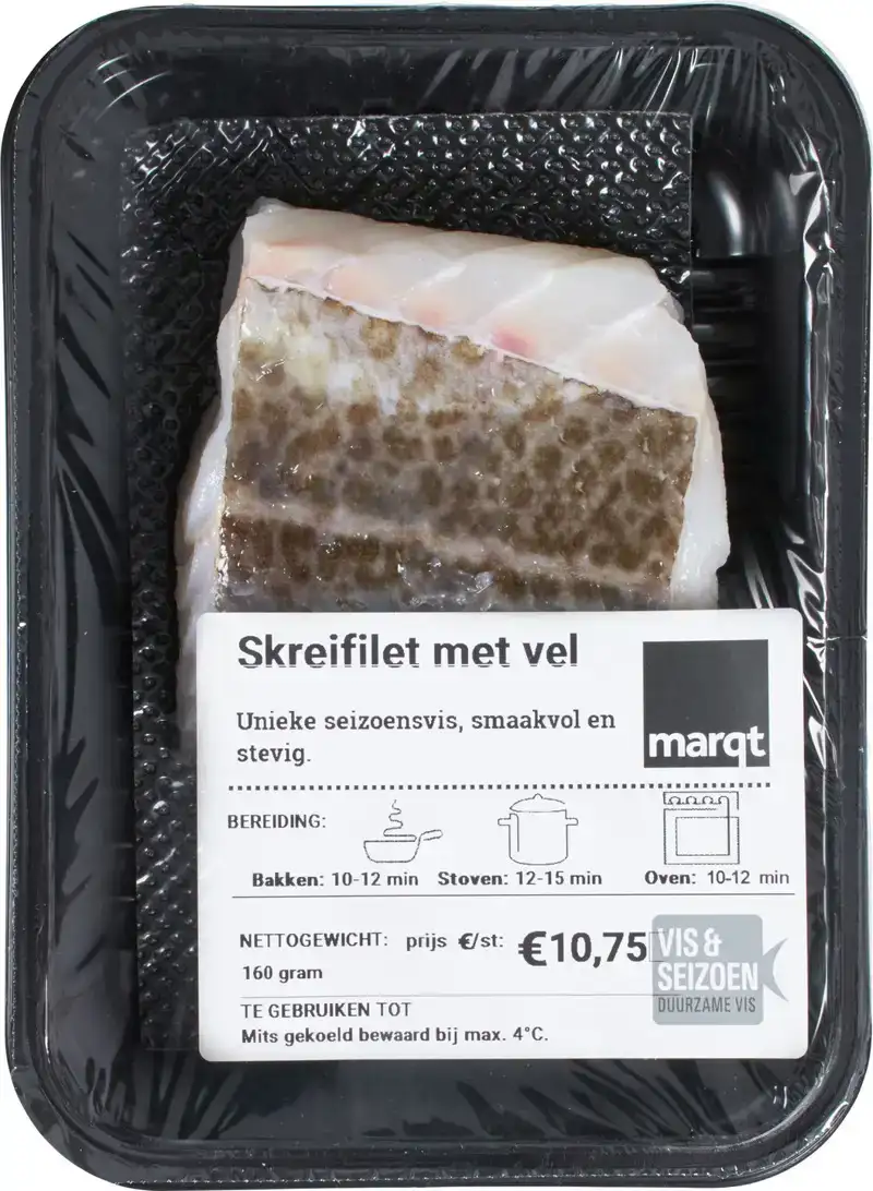 Skreifilet met vel