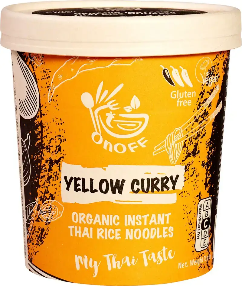 Instant Thaise rijstnoedels gele curry