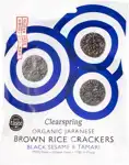 Bruine rijst crackers zwarte sesam & tamari