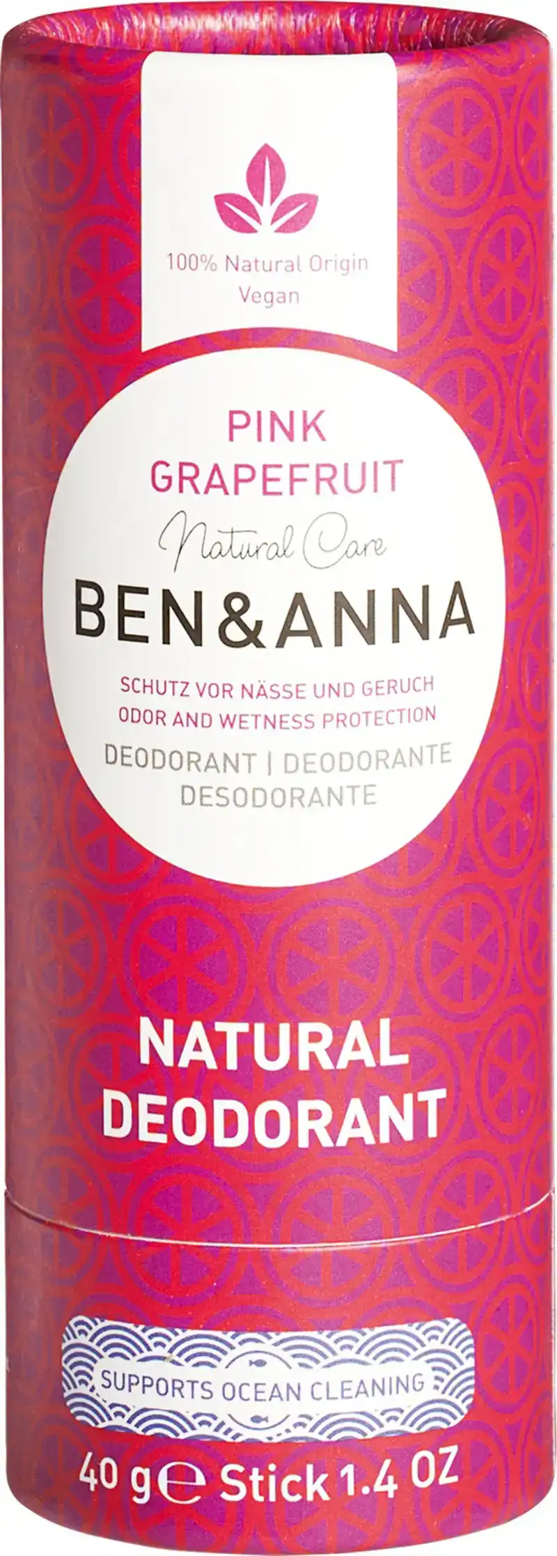 Natuurlijke deostick pink grapefruit