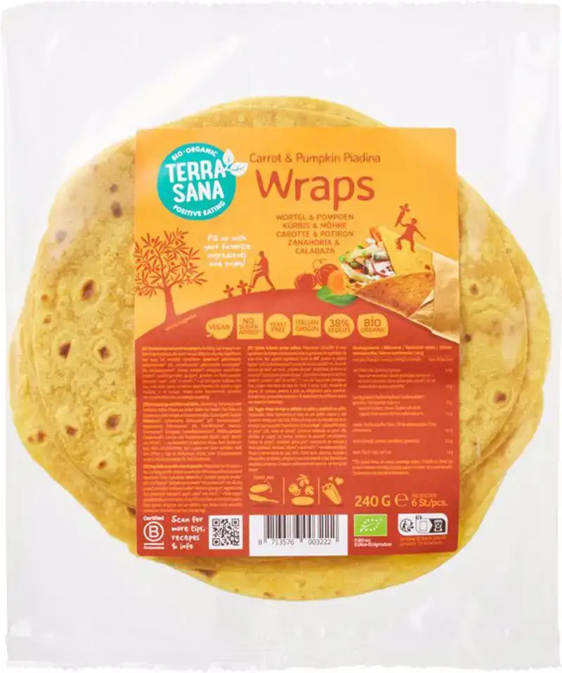 Groentewraps wortel pompoen
