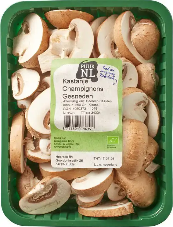 Gesneden kastanjechampignons