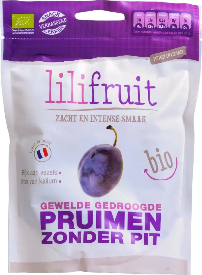 Gewelde gedroogde pruimen zonder pit