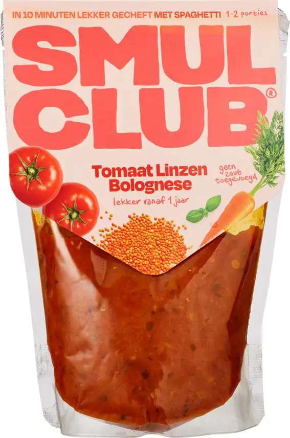 Verse tomaat-linzen bolognesesaus