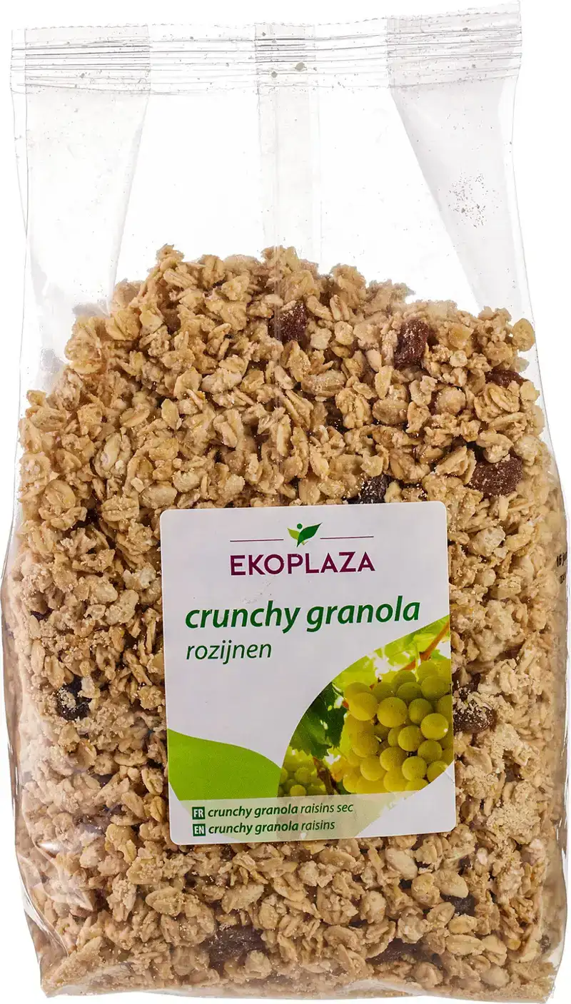 Crunchy granola rozijnen
