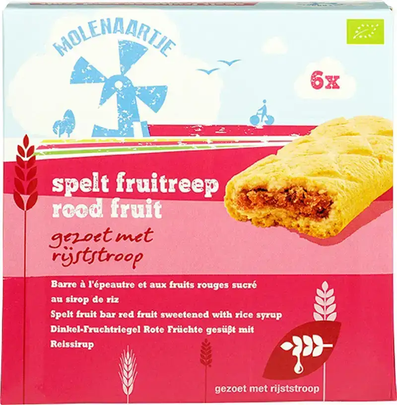 Spelt fruitreep rood fruit