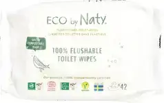 Flushable toilet wipes