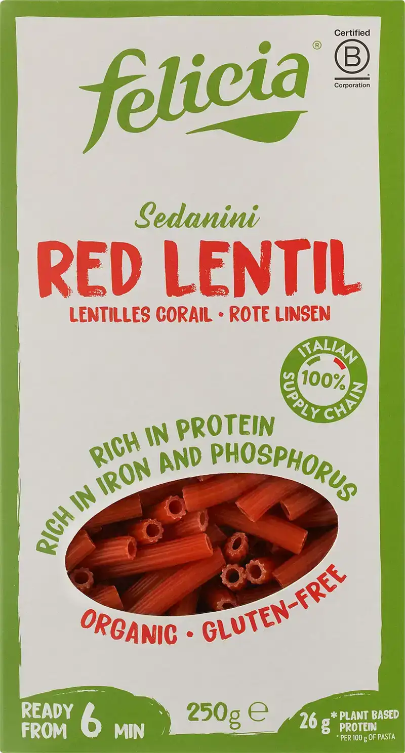Glutenvrije rode linzen sedanini