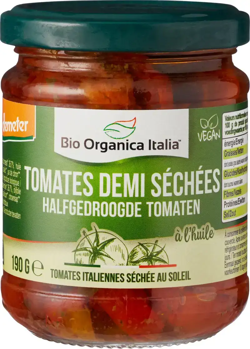 Halfgedroogde tomaten in olie