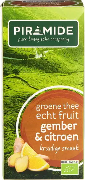Groene thee gember citroen