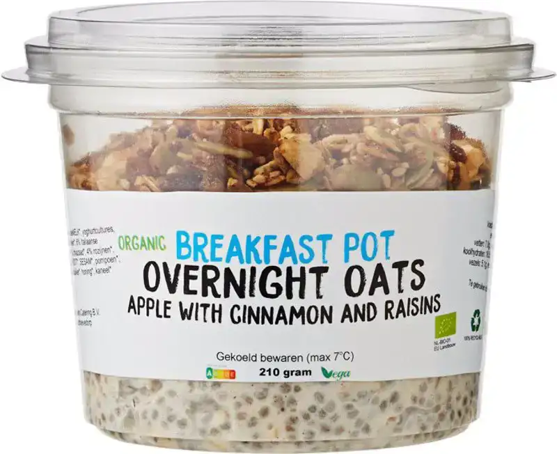 Overnight oats appel & rozijnen