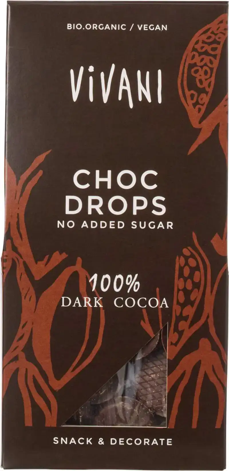 Chocolade drops 100% cacao