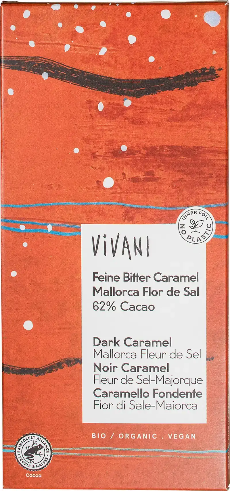 Pure chocolade 62% karamel Mallorca fleur de sel