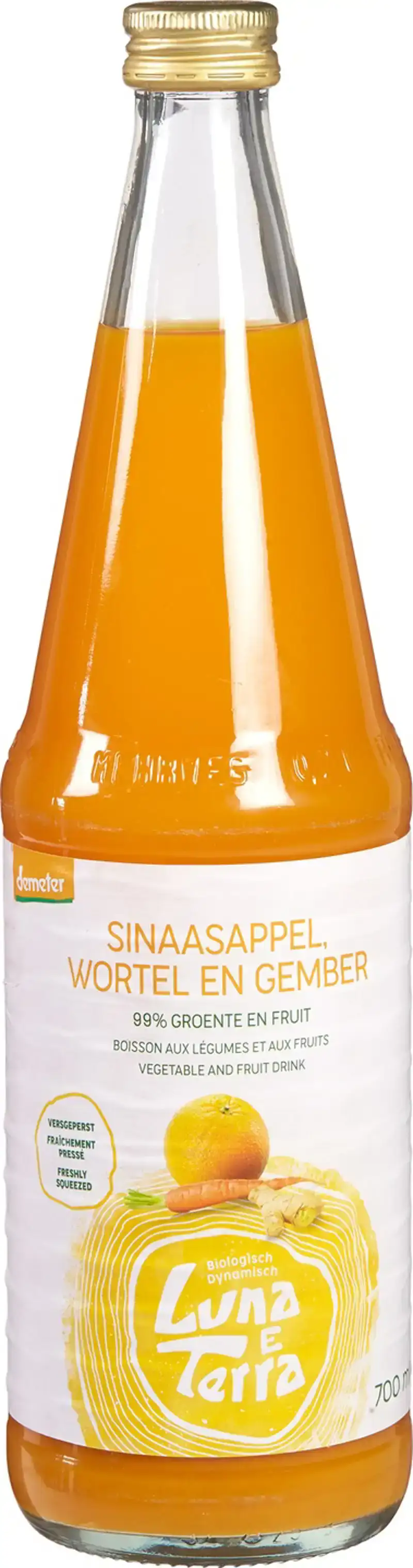 Sinaasappel, wortel en gembersap