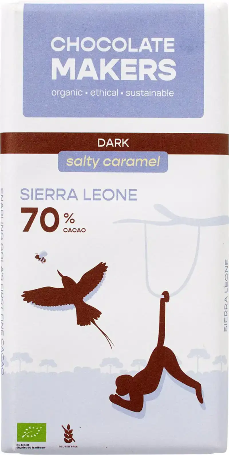 Pure chocolade sierra leone 70% salty caramel