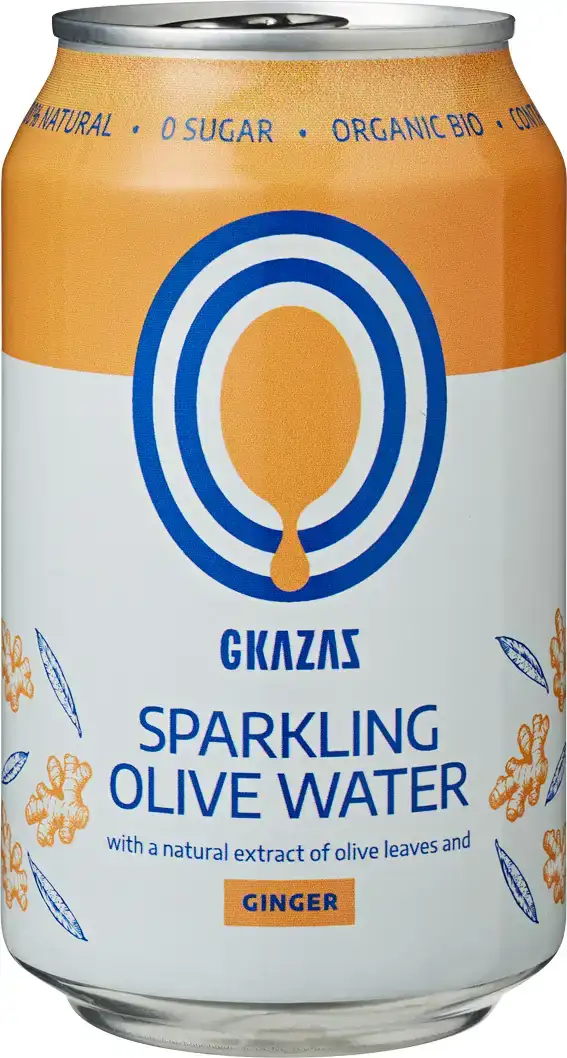 Bruisend olijf water gember