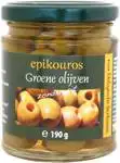 Pitloze groene olijven