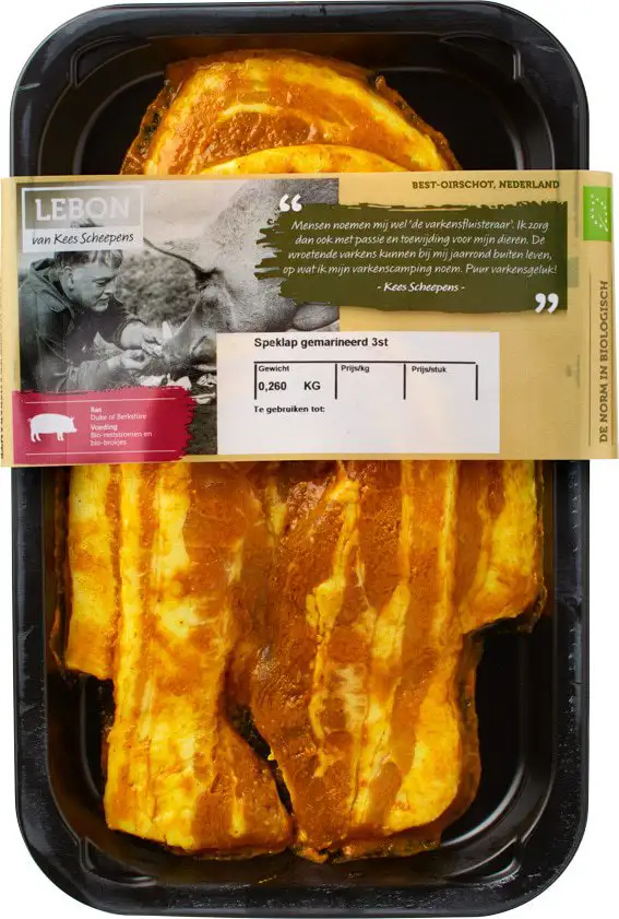 Speklap gemarineerd madras curry