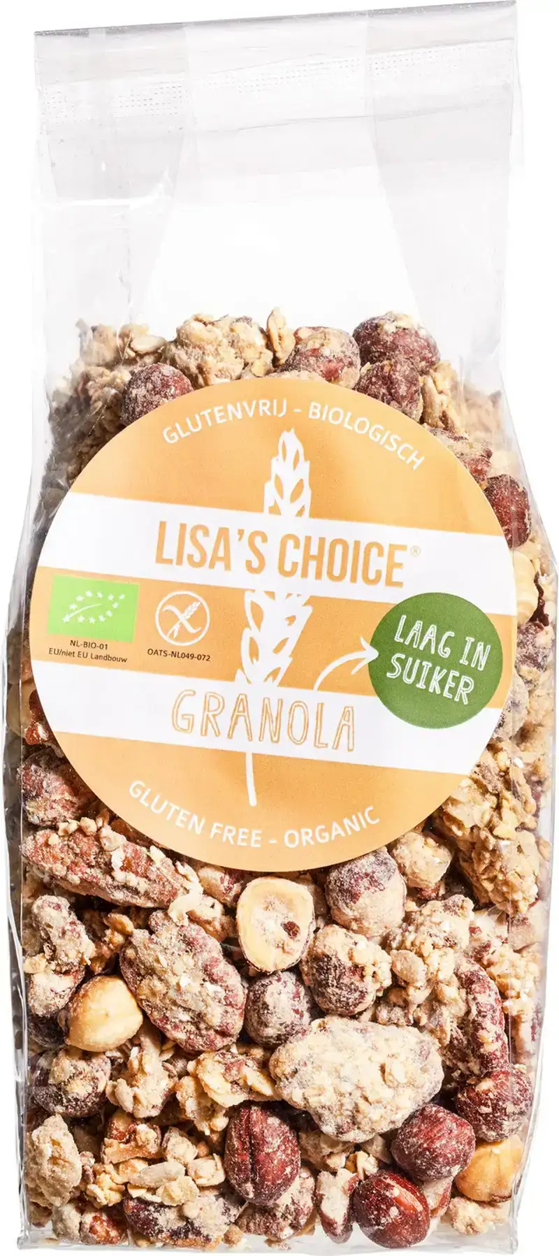 Glutenvrije granola laag in suiker
