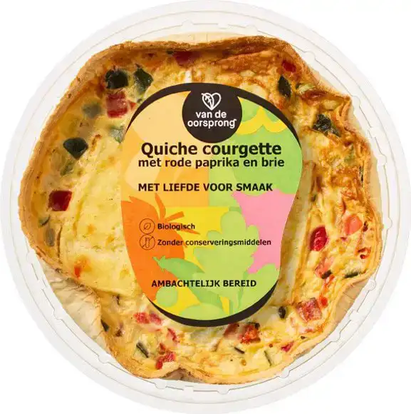 Quiche courgette paprika brie