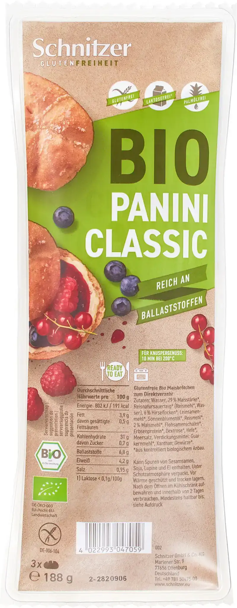 Glutenvrije panini classic