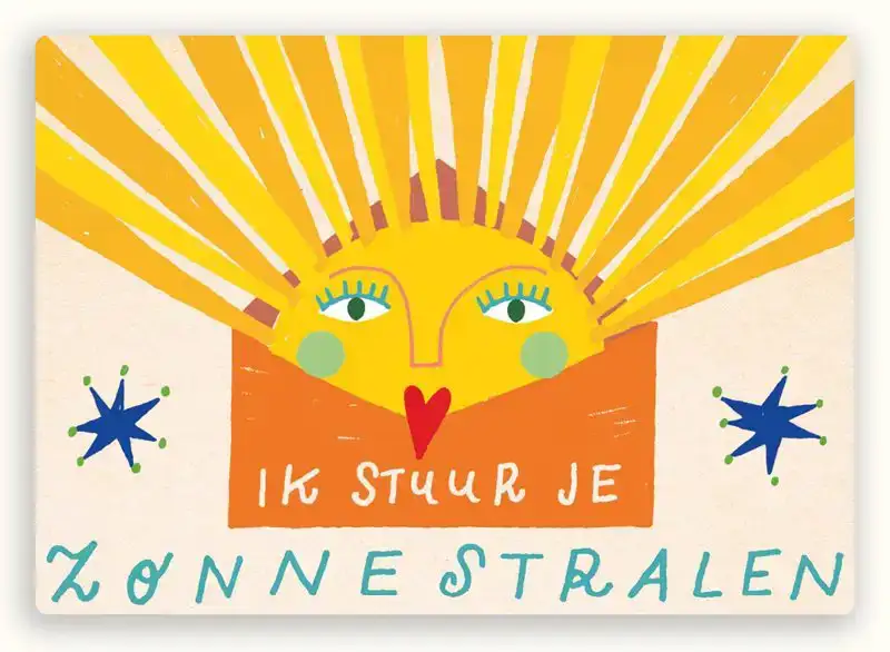 Kaart ik stuur je zonnestralen