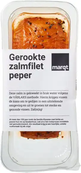 Gerookte zalmfilet peper