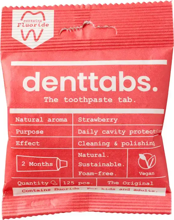 Tandpastatabletten aardbei met fluoride