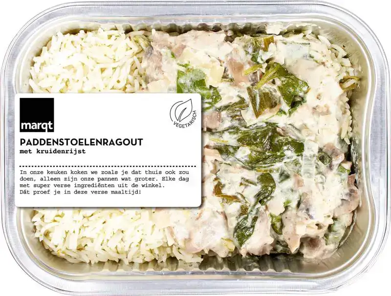 Paddenstoelenragout met kruidenrijst
